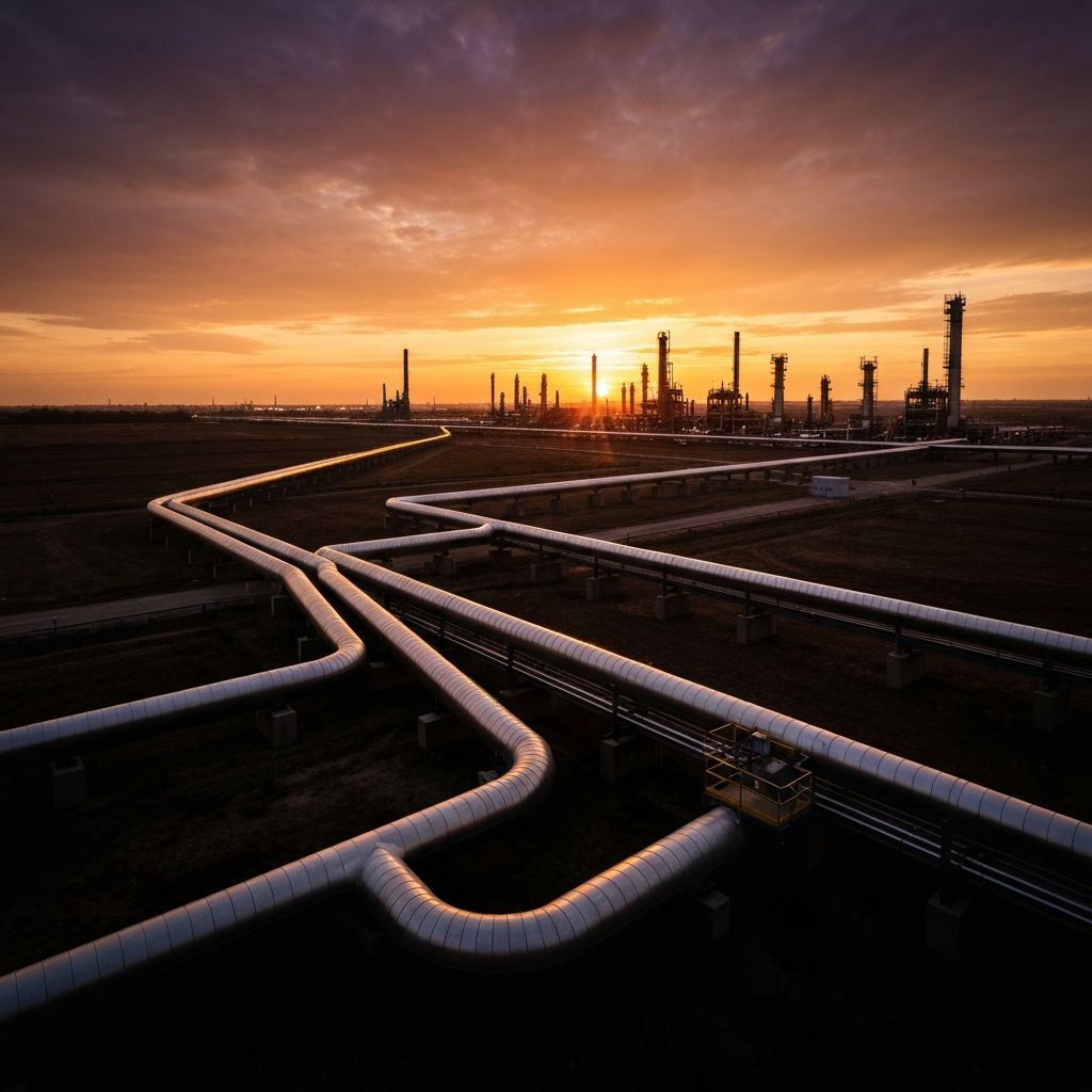 Pipeline at sunset